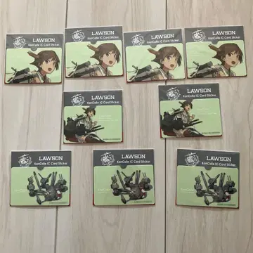 미사용 새상품 칸코레 로손 콜라보 히에이 IC 카드 스티커 9장 세트