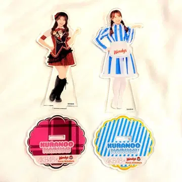 AKB48 웬디즈 쿠라노오 나루미 아크릴 스탠드 2점 세트