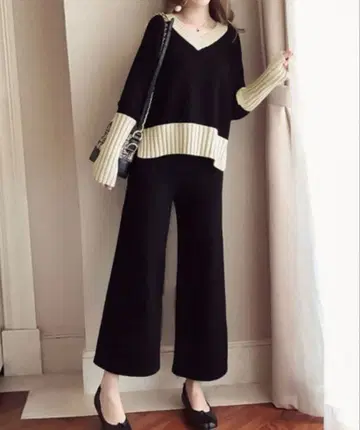 니트 팬츠 셋업