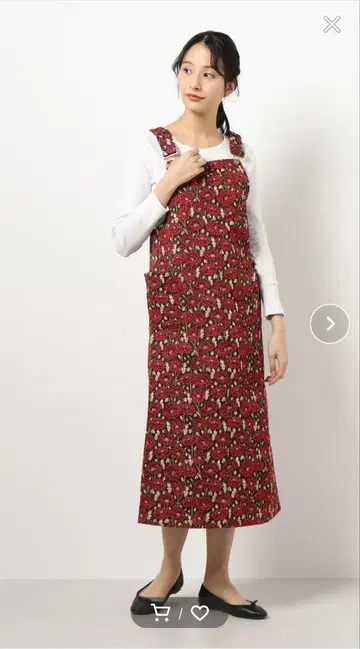 10 [새상품급] merry jenny 플라워 자카드 점프 스커트