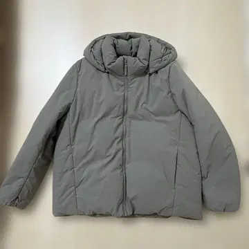 유니클로 하이브리드 다운 후드티 아우터 XL 그레이