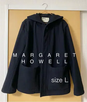 [ M.H.L ] 피코트 후드 부착 L 사이즈