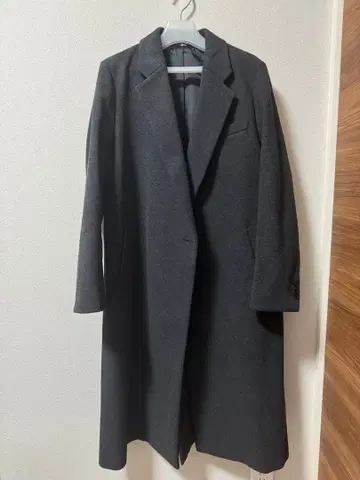 유니클로 롱 코트 다크 그레이 WOMEN XL