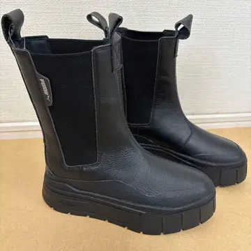 미사용 새상품 푸마 PUMA x SLY 첼시 부츠 블랙 가죽 22.5cm