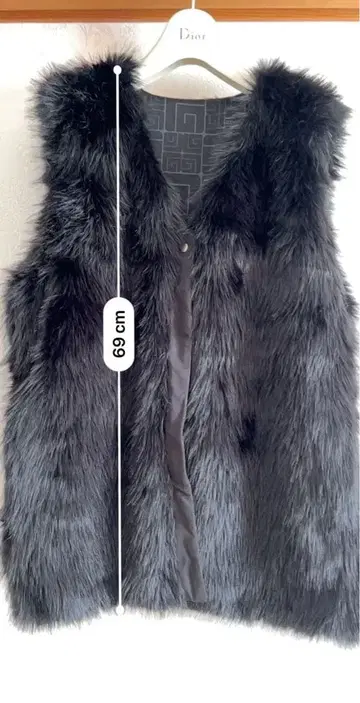 블랙 퍼 베스트 리버서블 M 사이즈