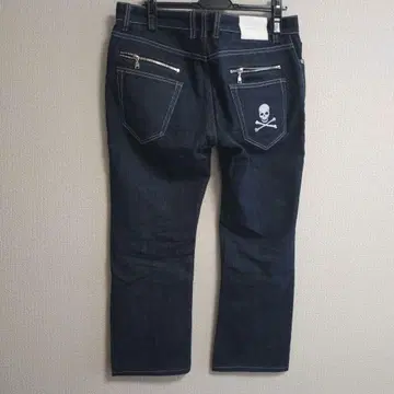 LOVELESS 라브레스 다크 블루 데님 스컬 자수 스트레이트 데님