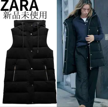 ZARA 롱 기장 퍼프 베스트 XS