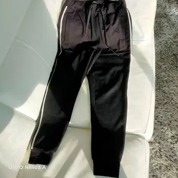 5351 블랙 사이드 스트라이프 조거 팬츠