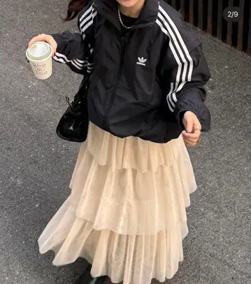 adidas 나일론 트랙 자켓 2xs