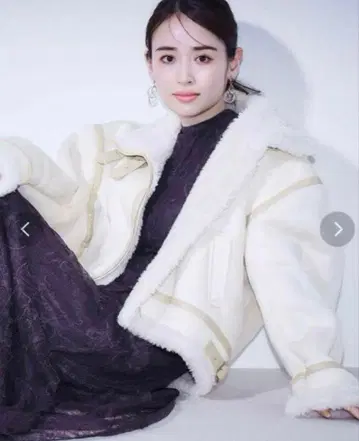 메루카리 시 한정판 MERCURYDUO 페이크 무스탕 봄버 자켓