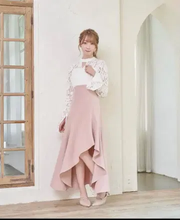 rosemuse 레이스 도킹 드레스 로제뮤 핑크