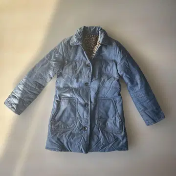 리버서블 다운 자켓 레오파드 무늬