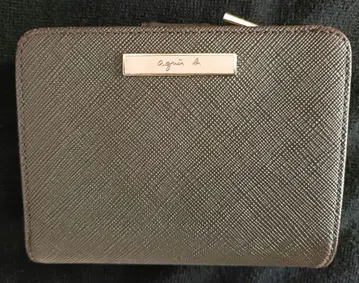 agnis b. 접이식 지갑 브라운 핑크