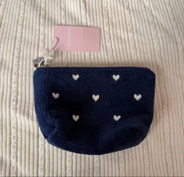 페이러 러브리 하트 네이비 파우치
