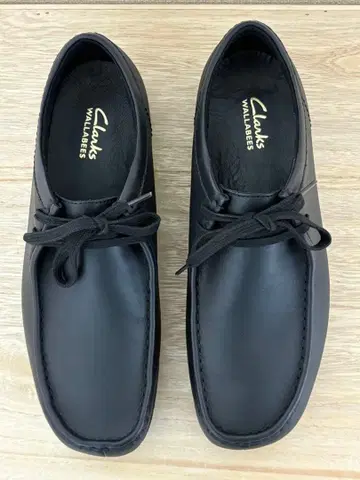 [ 미사용품 ] Clarks 클락스 왈라비 가죽 블랙 27.5cm