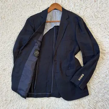 UNITED ARROWS 린넨 자켓 린넨 100% 고급 라인 네이비