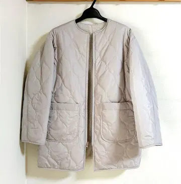 새상품*Samansa Mos2 blue 보아 x 퀼트 리버서블 코트