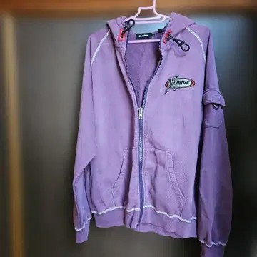 XLARGE 퍼플 후드 부착 후드티