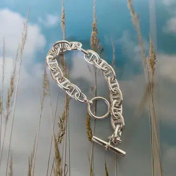 OVY 실버 앵커 체인 브레이슬릿 팔찌