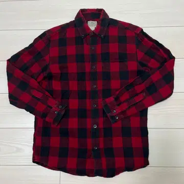 L.L.Bean 빨검 체크 플란넬 셔츠 S 사이즈