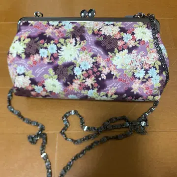 일본 의류용 가방 보라색 꽃무늬