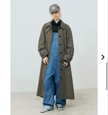 MAR MAR MAR 발마칸 코트 트위드 롱 코트