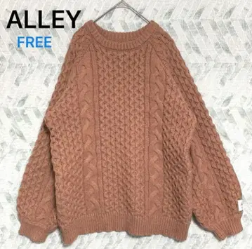 아리 케이블 짜임 볼륨 소매 니트 브라운 계열 (F) 가을/겨울 트렌드