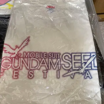 GUNDAM SEED 페스티벌 T셔츠 XL 화이트 미사용 새상품