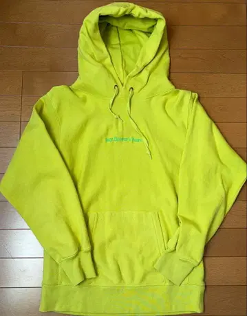 후지이 카제 my Flowers 라임 그린 후드티 S 사이즈