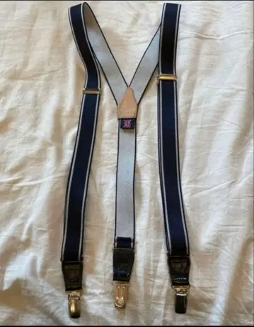 [ 미사용에 가까운 ] ALBERTTHURSTON 네이비 서스펜더