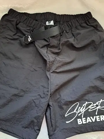 SUPER BEAVER 슈퍼 비버 하프 팬츠 M 사이즈 블랙