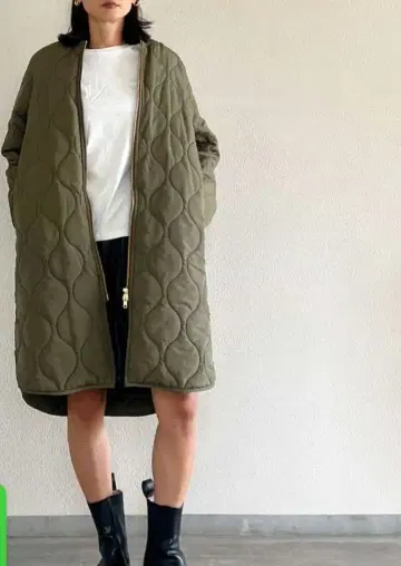 퀼팅 밀리터리 코트 그린 유나이티드 애로우즈 좋아하시는 분들께도