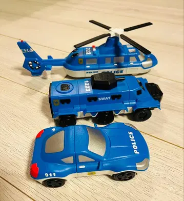 경찰차 미니카 세트 3대