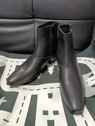 노브랜드 사이드 고어 힐 부츠 블랙 28cm