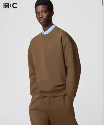 UNIQLO 브라운 맨투맨 트레이닝복