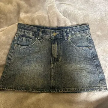 데님 미니 스커트
