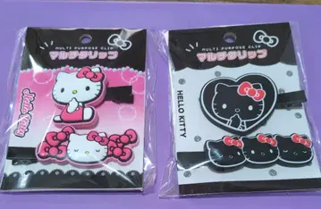 헬로키티 블랙키티 헤어 클립 멀티 클립 2개 세트