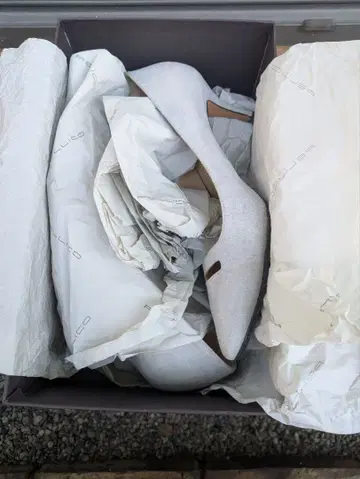 PELLICO 스웨이드 하이힐 38 라이트 그레이