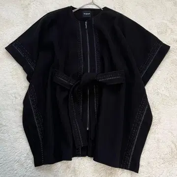 새상품급 Desigual 아우터 노카라 블랙 가디건풍 자켓