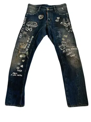 DSQUARED2 페인트 데님 44