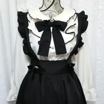 앙크루즈 ank rouge 스커트 & 블라우스 리본 블랙