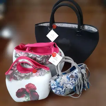 센소유니코 Fiori 꽃무늬 토트백 중형 4종 세트