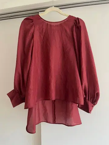 12/25까지 [ Rouge Vif ] 쉬폰 볼륨 7부 소매 블라우스