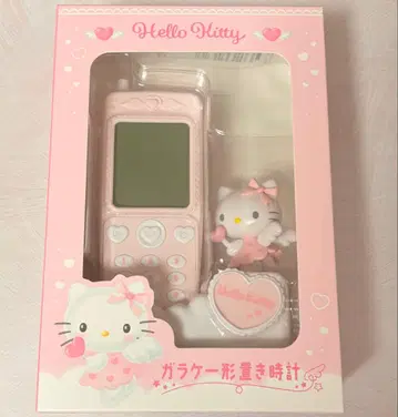 산리오 폴더폰형 탁상 시계 키티 폴더폰