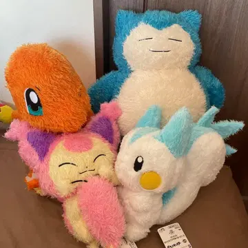 포켓몬스터 복슬복슬 편안한 타임 봉제 인형 4체 묶음 판매