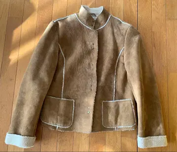 [ 올드 유니클로 미사용 새상품급 ] 브라운 피그스킨 보아 자켓