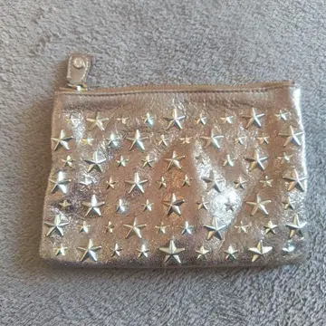JIMMY CHOO 스터드 파우치 골드