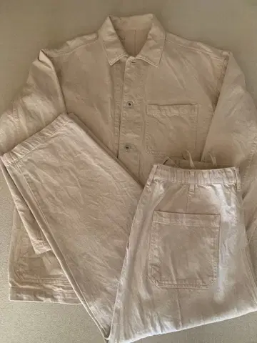 무인양품 신사 나무 열매에서 만든 카폭 혼방 커버올 셋업 XL