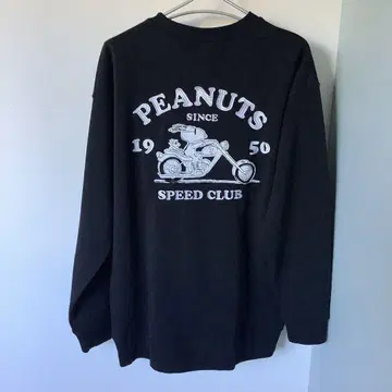 [ 새상품 ] 스누피 바이커풍 맨투맨 트레이닝복 바이크 자수 로고