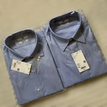 유니클로 슈퍼 논아이론 슬림핏 셔츠 2장 XXL